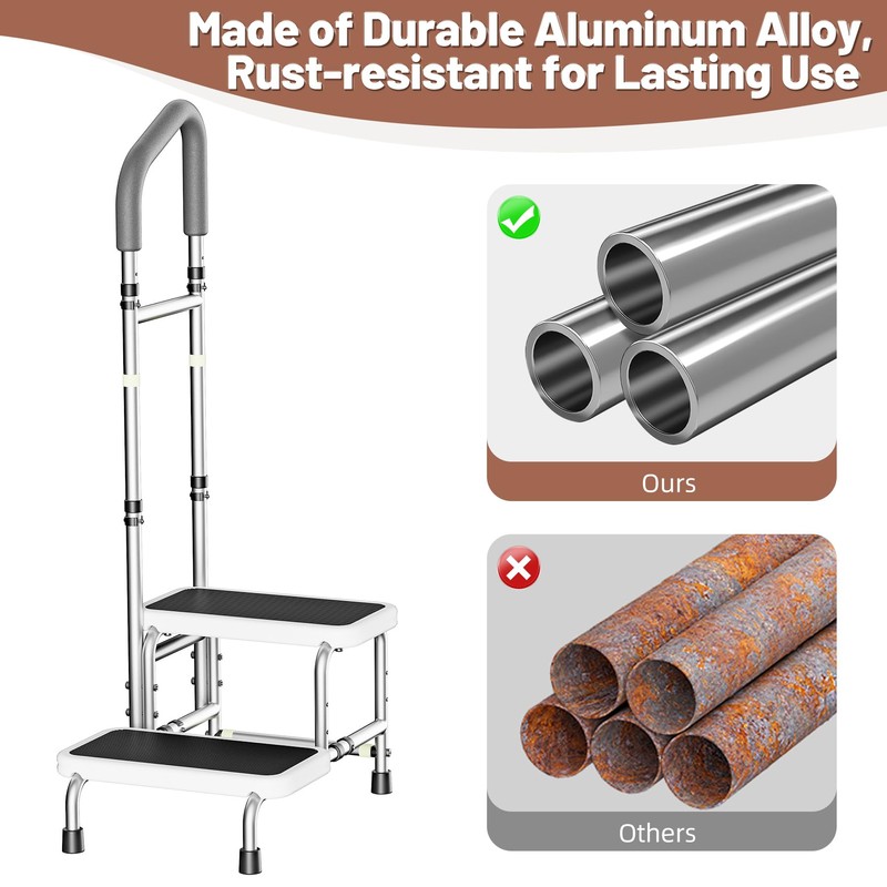 Bed Steps for High Beds for Adults, Heavy Duty Step