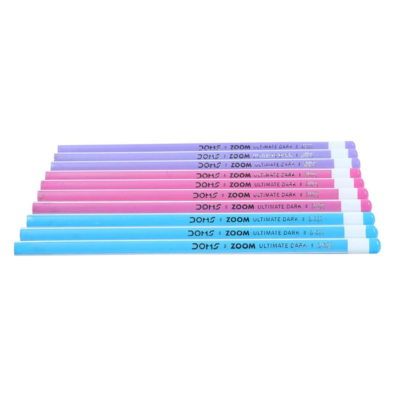 Doms Zoom Triangle 10 Pencils Ultimate Dark + 1 Free