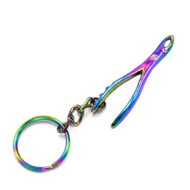 OdontoMed2011 Multi Rainbow Color Dental Extracting Forceps Keychain for women & Men Promo Items Perfect Gift Key chain Keyrings Key ring tainless Steel