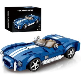 CIJINAY Technik Sports Car Model Kit for Shelby Cobra S, 312 Clamping Blocks Technology Building Blocks Racing Car Construction Kit, MOC Car Model Kit Racing Car Toy Gift for Adults Children