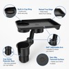 Car Cup Holder Expander with Food Tray – 360° Adjustable