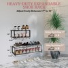 4 Pack Expandable Wall Mounted Shoe Rack, 17"-31" Adjustable Hanging
