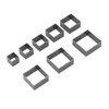8Pcs Leather Cutting Mold Alloy Steel Square Shape Leather Punching