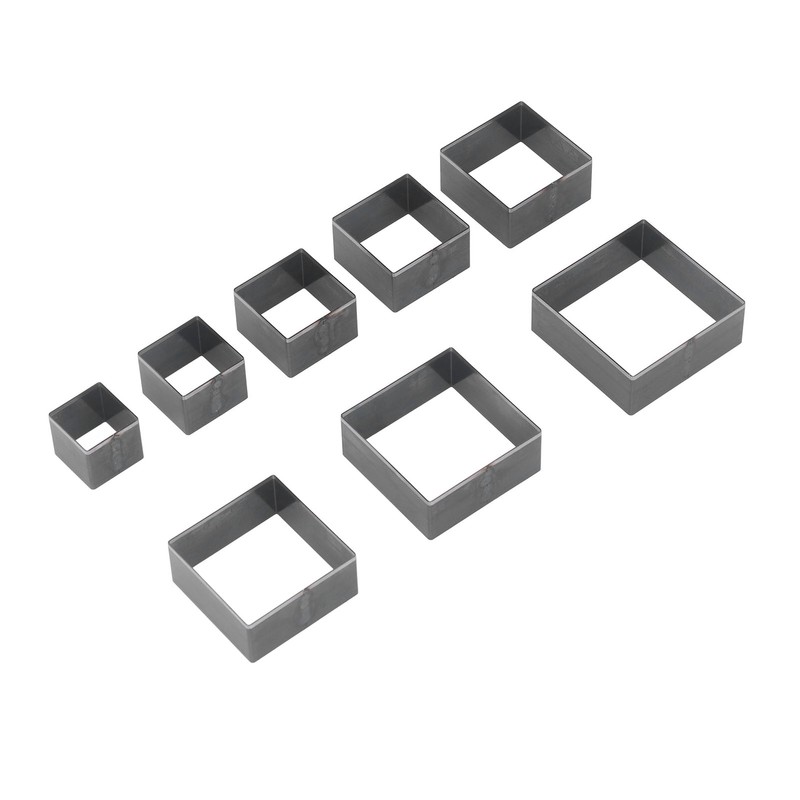 8Pcs Leather Cutting Mold Alloy Steel Square Shape Leather Punching