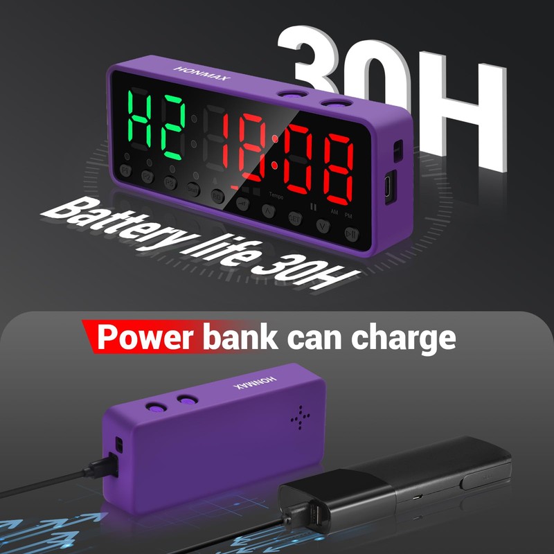 Digital Interval Timer with LED Display, Workout Timer/Blue Button