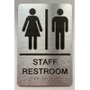 Restroom / Unisex ADA Compliant sign with Raised letters/Image &