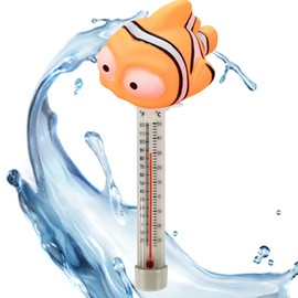 Floating Pool Temperature, Kids Bath Temperature Meter Easy Read with String, Shatter Resistant Swimming Pool Thermometer for Outdoor Indoor Spas Aquariums