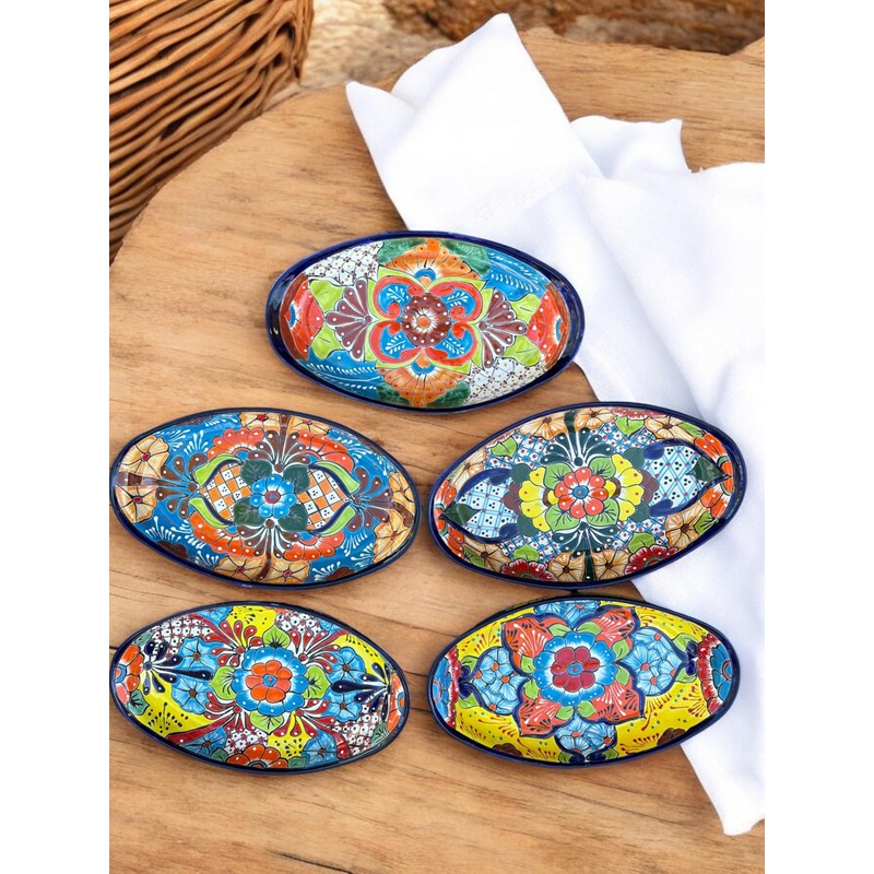 Large Talavera Oval Platter – 17.5” x 10” Hand-Painted Ceramic