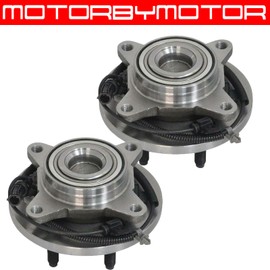 MotorbyMotor 515117 Front Wheel Hub & Bearing Assembly 2WD with ABS 6 Lugs Fits for 2009 2010 Ford F-150, 2010 Ford Expedition, Lincoln Navigator Wheel Bearing and Hub Assembly RWD-2pc Set