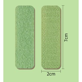 Pack of 20 2 cm x 7 cm Velcro Tape, Extra Strong, Velcro Tape for Sewing, Double-Sided Velcro Fabric Velcro Strips, for DIY Crafts, Shoes, Clothing, Decorating, Green