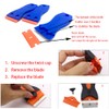 3 pcs Plastic Razor Blade Scrapers with 110 Blades, BOSOIRSOU