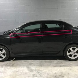 G-PLUS Weatherstrip Outer Door Window Trim Seal Belt Compatible with Toyota Corolla CE/LE/S/XLE/XRS/Base Sedan 4-Door 2009-2012 Window Moulding Trim 4 PCS