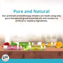 Wild Essentials 3 Pack of Chill The F Out Aromatherapy Nasal Inhalers Made with 100% Natural, Premium Grade Essential Oils to Help Calm Your Spirit - Relaxing