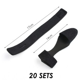 SGSCFG 10 Sätze Von Fangstangenkopf-Schutzabdeckungen, Outdoor-Fischereizubehör, Anti-Winding-Schutzabdeckungen, Tragbares Riemendesign (Schwarz, Blau).