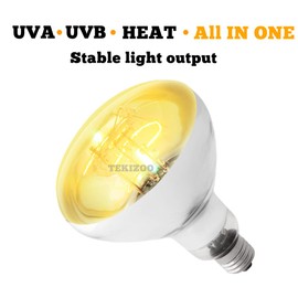 TEKIZOO 100W UVB UVA Heating Lamp Self-Ballasted Bulb Full Spectrum Basking Spot Light lamp for Reptile and Amphibian