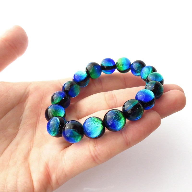 Kerama Marine Firefly Glass Bracelet 12mm Okinawa Souvenir Kerama Islands