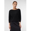 comma Cotton Jumper with Leo Bow Detail on Back, black,