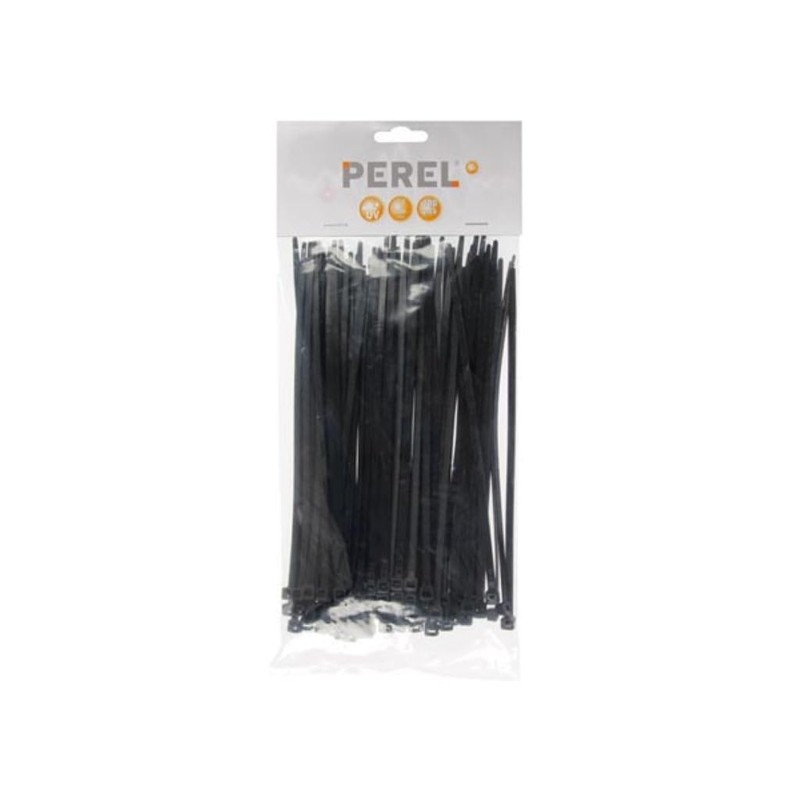 Perel Nylon Cable Ties Set 4.6 x 200 mm Black