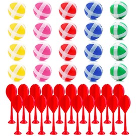 Regerly Velcro Ball, Pack of 40 Throwing Game, Velcro Ball Game for Children, Velcro Ball Game, Throwing Game, Disc Replacement Balls, 20 Darts + 20 Velcro Balls for Indoors, Outdoors, Children,