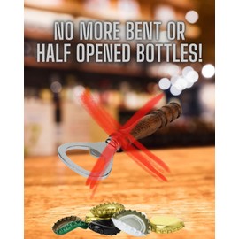 Beer or Soda Bottle Opener, No More Bent or Half Opened Bottle Tops. Launches Bottle Caps with a Royal Pop! Perfect for any Occasion, King Poppi Bottle Opener, Available in Black and White