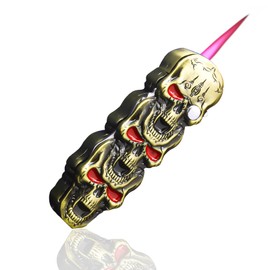 BEUIWJHE - Encendedor de antorcha de metal único, recargable y ajustable, encendedores frescos, regalo para hombres, adecuado para exteriores, camping (sin gas) (dorado)