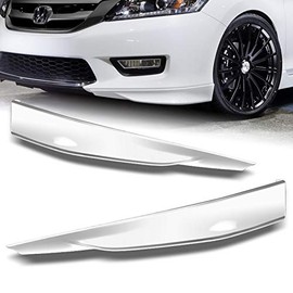 EPARTS Front+Rear Bumper Spoiler Lip Apron Protector 4PCS HFP-Style Fit for 2013 2014 2015 Honda Accord 4DR, Car Mods Accessories Replacement Assembly, Air Chin Body Kit Splitter (Painted White)