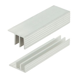 Outwater Industries' Aluminum Sliding Door Track with Mounting Leg for 1/8'' Glass or Wood Door Panels | 4 Foot Upper and Lower Track Set