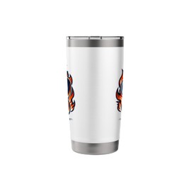 Kettlebell Flames training gym workout Stainless Steel Insulated Tumbler