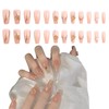 DEVENTORZ Nail Tips, Long Nail Tips, 24 Pieces, Glossy, 3D,