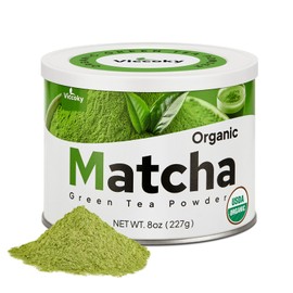 Premium Organic Matcha Powder 8oz (Tin) – Culinary Grade, Pure, Sugar-Free & Additive-Free – Ideal for Tea, Lattes, Baking & Smoothies