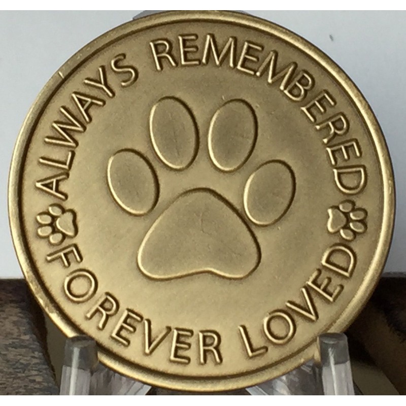 RecoveryChip Dog Memorial Always Remembered Forever Loved - Paw Prints