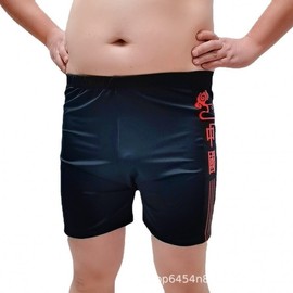 a137 Plus Size Men's Swim Trunks Boxer Swimwear 2025 New Collection Plus Size 4XL (70.00 Kg-90.00 Kg/Red Letters) 10ea