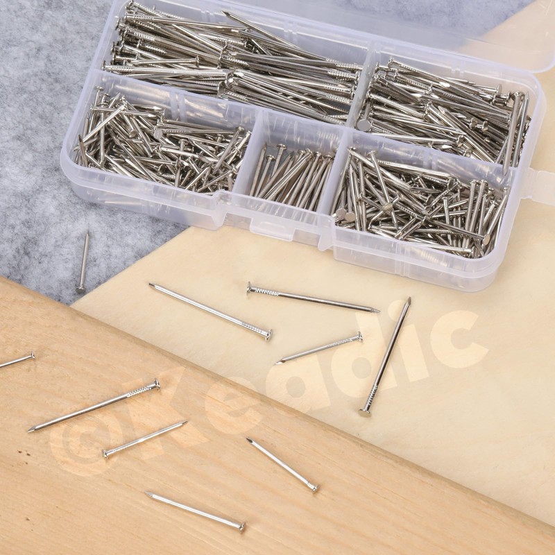 Keadic 500 Pcs Nail Assortment Kit, 4 Sizes, Small Nails,