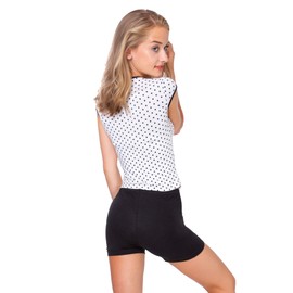 FUTURO FASHION Super Soft Cotton Shorts Elastic Stretch Yoga Knickers, Breathable Short Leggings for Women, Yoga Cycling Sport Pants, Sizes UK 8-22 PSL5 Black