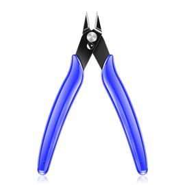 NICE-POWER Wire Cutters, 5 Inch Professional Pliers Cutter Electronic Flush Wire Cutter Carbon Steel Cutting Nippers for Electrical Jewelry making,Floral art scissors(Blue)
