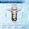 Hibbent 2 Pack Upgraded 3 in 1 Bathroom Sink Drain