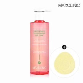 MaxClinic [맥스클리닉] 로즈 비타민 브라이트닝 오일폼 대용량310g + 추가구성 M36052 Max Clinic Rose Vitamin Brightening Oil Foam 310g + Free Gift M36052