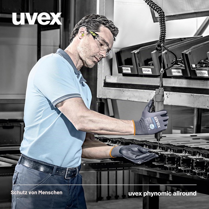 Uvex phynomic Allround, 3 Pairs - Work Gloves for Dry