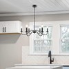 Cunfash 6-Light Black Chandelier for Dining Room, Farmhouse Industrial Chandelier