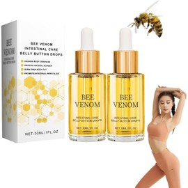 2pcs Bienengift Bauchnabel-Tropfen, 2024 Bienengift Intestinal Detox Bauchnabel-Tropfen, Bienengift Repair & Detox Bauchnabel-Tropfen, Bienengift-Darm-Entgiftungstropfen, Bienengift-Tropfen