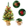 24 Inches Mini Christmas Trees Battery Operated Artificial Prelit Tabletop