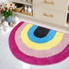 Lacomfy Rainbow Bath Rug - 2x3Ft Half Circle Bath Mat