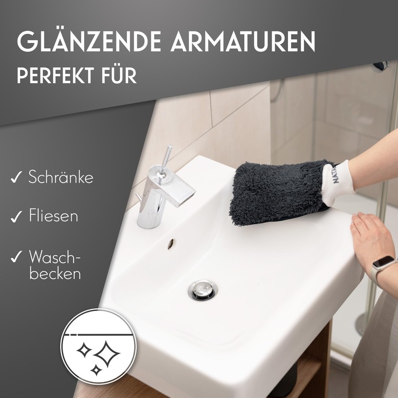 NATARO Duo Clean Premium Microfibre Cleaning Gloves Set of 2
