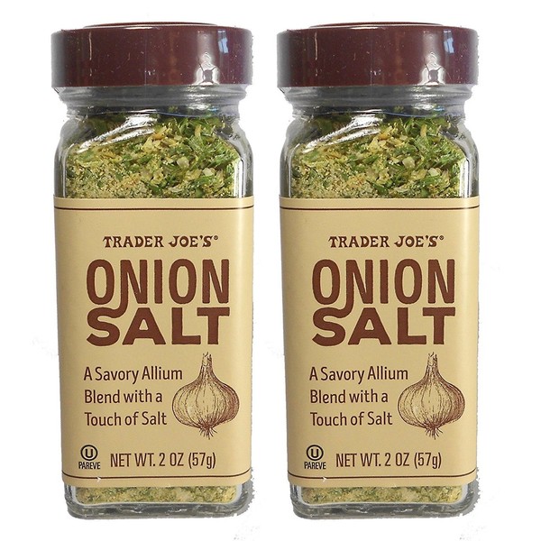 Trader Joe's Onion Salt, A Savory Allium Blend with a Touch of Salt, 2 oz (57g) - 2-PACK