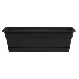 Bloem DCBT30-00 Dura Cotta Plant Window Box, 30-Inch, Black, 4 Gallon