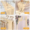 AUAUY Cheesecloth Table Runner, Pack of 6 Beige Cheesecloth Table