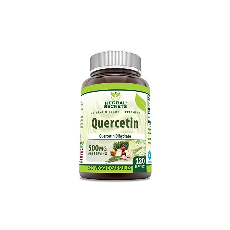 Herbal Secrets Quercetina 500 mg 120 cápsulas vegetales Suplemento Fabricado