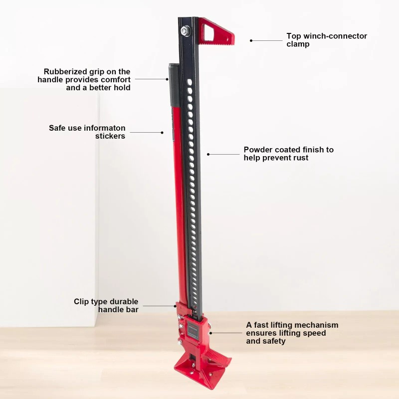 flysak-autoparts Farm Jack - Red 48in High Lift Jack Utility