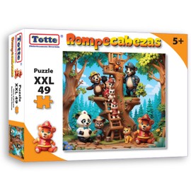 Totte Rompecabezas 49 Piezas XXL | Piezas Extra Grandes, Gruesas y Durables | Diseñado para Uso Infantil (Osos al Rescate)