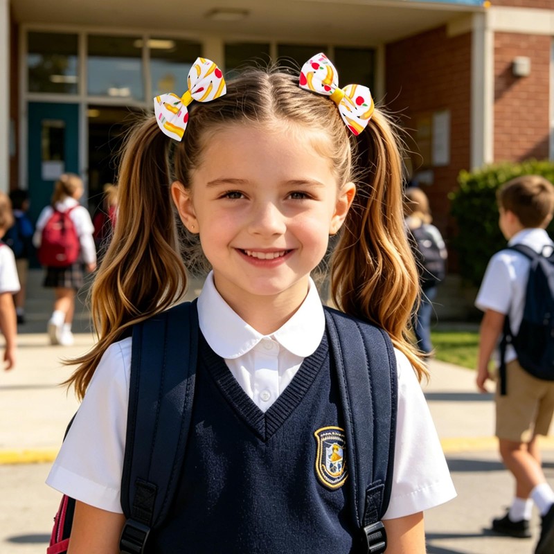 Doneace Back to School Pencil Hair Bows Clips for Girls